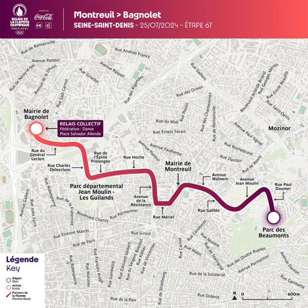 JO Paris 2024 : Le Parcours de la flamme Olympique en Seine-Saint-Denis - Montreuil à Bagnolet