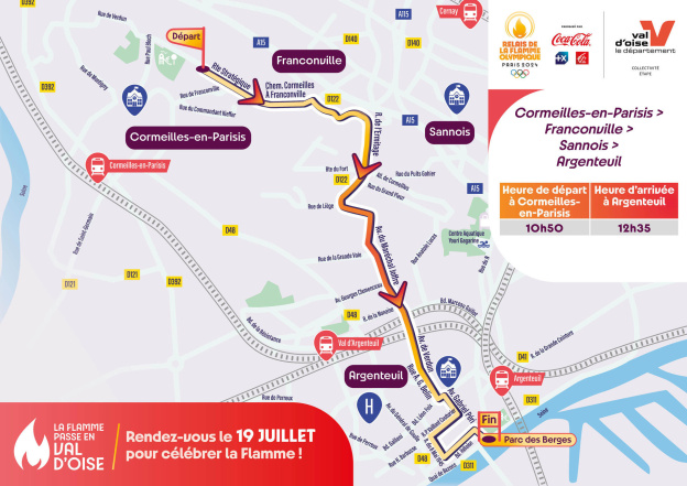 JO Paris 2024 : Parcours de la flamme Olympique dans le Val d’Oise - Cormeilles-en-Parisis, Franconville, Sannois et Argenteuil