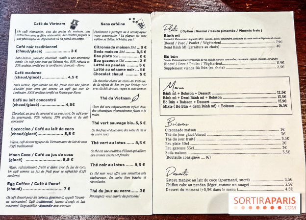 Hanoï Corner, menu - carte - tarifs - prix