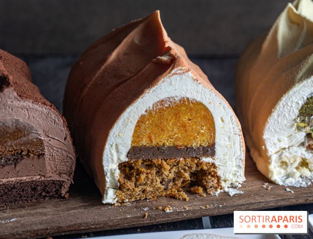 La bûche cheese cake agrumes et pécan du Jardin Sucré 2024