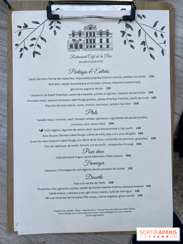 Le Café de la Paix, le restaurant convivial de Bourron-Marlotte