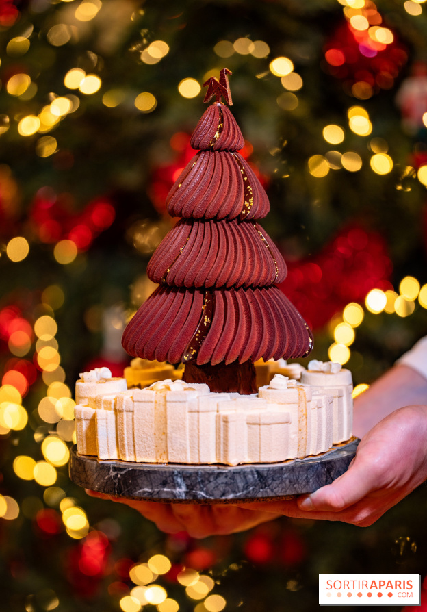 La Bûche de Noël du Cheval Blanc Paris 2025 : Maxime Frédéric dévoile un sublime sapin