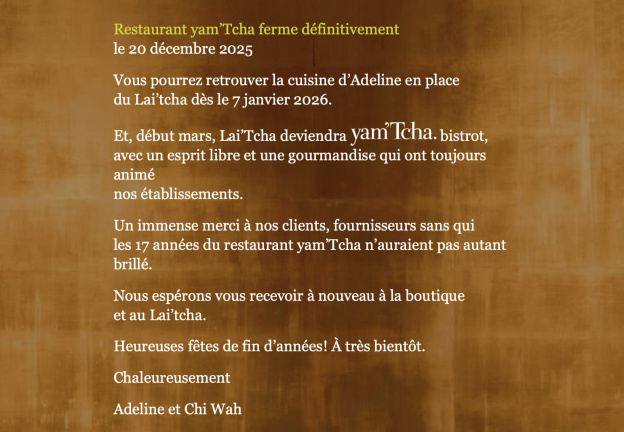 Yam'Tcha ferme : le restaurant étoilé d'Adeline Grattard tire sa révérence