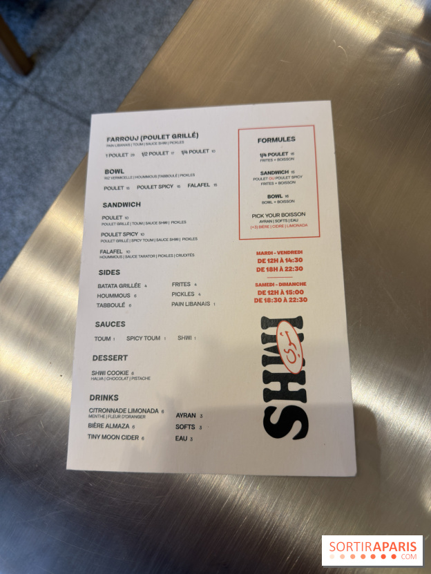 Shwi, le nouveau restaurant libanais dédié au Farrouj meshwi du Canal Saint-Martin