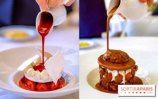 Le Grand Véfour au Palais-Royal renaît avec le chef Bruno Doucet - profiterole chocolat et meringue aux fruits rouges