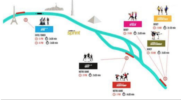 Fitness gratuit sur les Quais de Seine by les Mills et Reebok