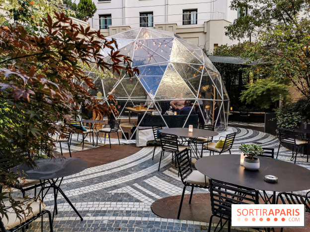 Bulle d’Hiver du Jardin privé : bar éphémère hivernal 2019/2020 du Novotel Paris Les Halles