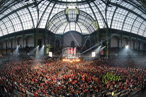 Le Grand Palais, transformé en salle de fitness géante
