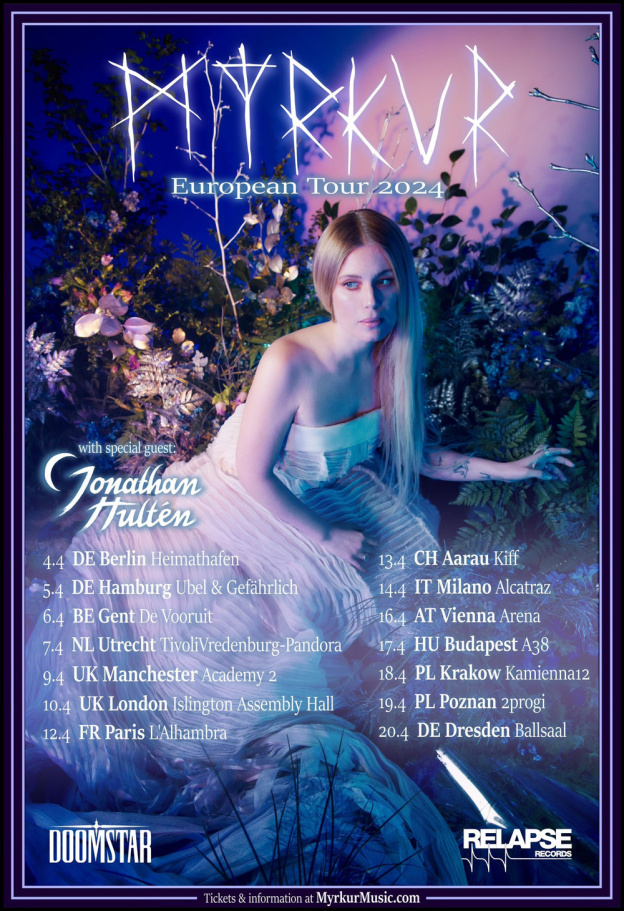 Myrkur en concert à l'Alhambra à Paris en avril 2024