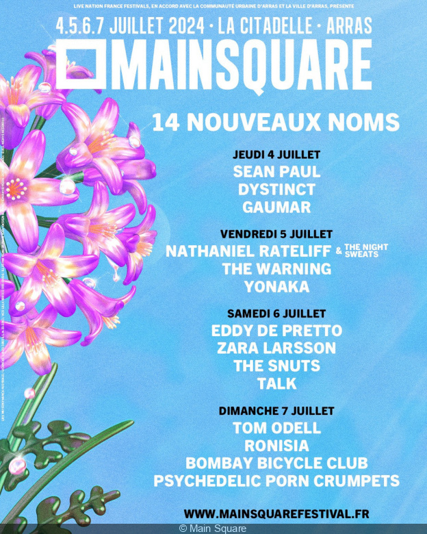 Main Square Festival 2024 14 noms rejoignent la programmation, les