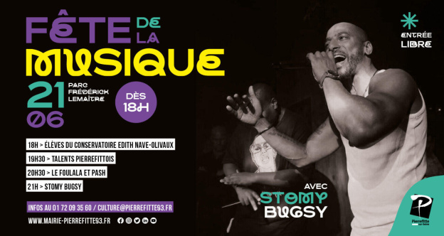 F&ecirc;te de la Musique 2024 : Stomy Bugsy &agrave; Pierrefitte-sur-Seine (93)