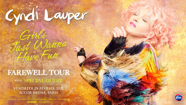 Cyndi Lauper en concert à l'Accor Arena de Paris en février 2025