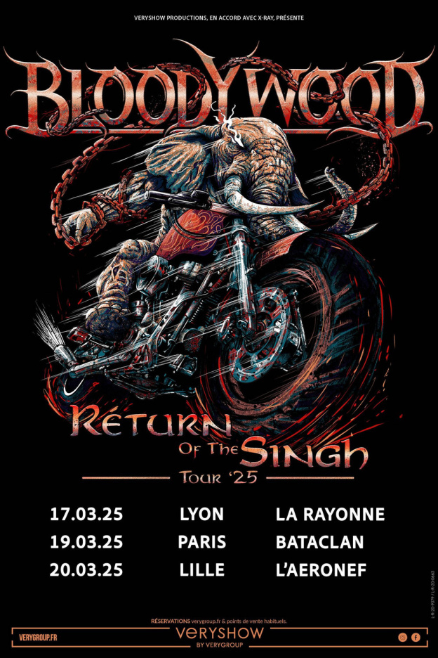 Bloodywood en concert au Bataclan à Paris en mars 2025