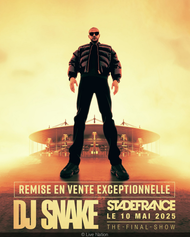 DJ Snake will perform at the Stade de France in May 2025, additional tickets are on sale