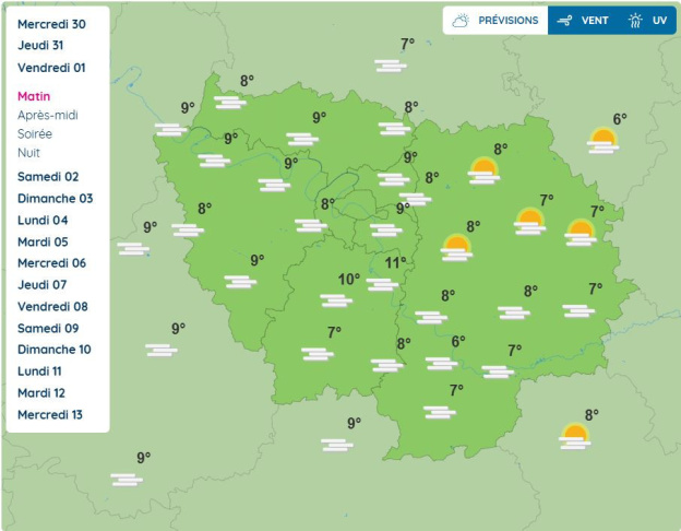 Météo : des bancs de brouillard attendus à Paris et en Île-de-France ce vendredi
