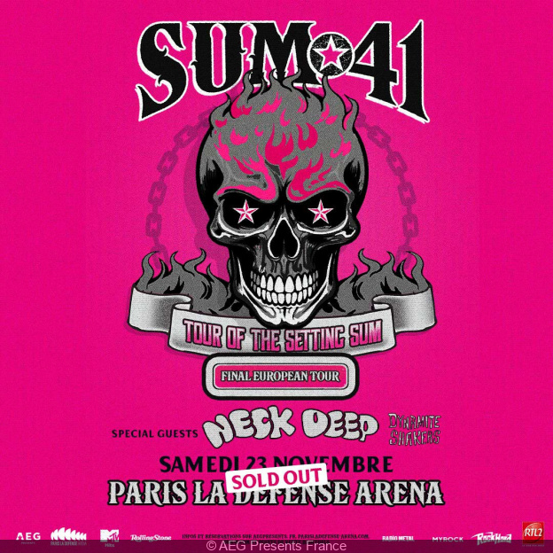 SUM 41 in concert at Paris La Défense Arena: what are the opening acts?