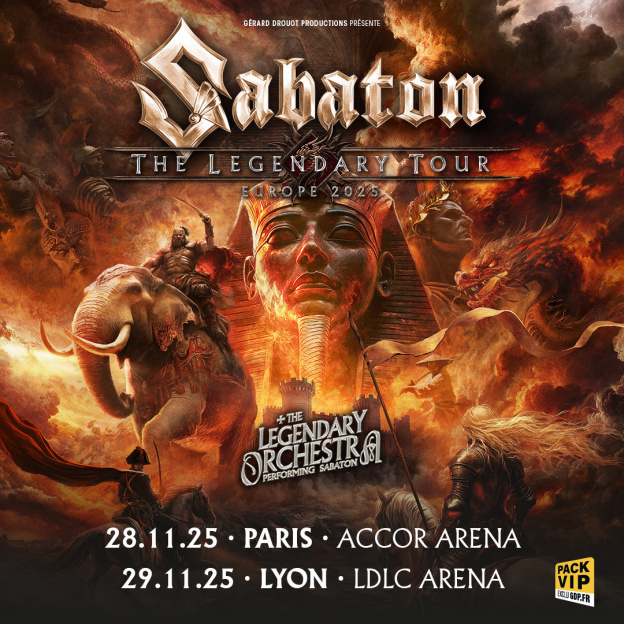 Sabaton en concert au Zénith de Paris en novembre 2025