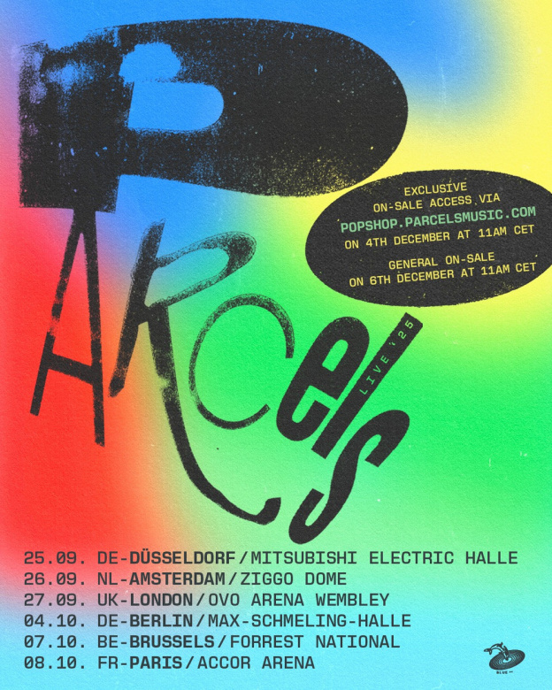 Parcels en concert à l'Accor Arena de Paris en octobre 2025