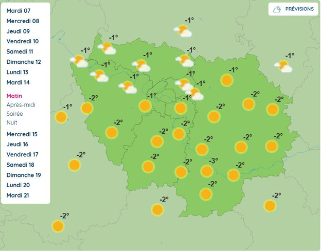 Météo à Paris et en Île-de-France : des températures négatives attendues dès dimanche