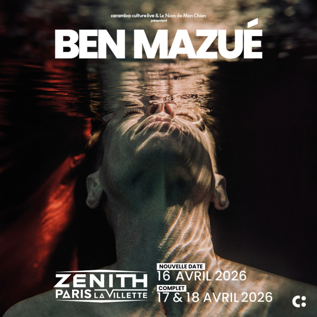 Ben Mazué en concert au Zénith de Paris en avril 2026