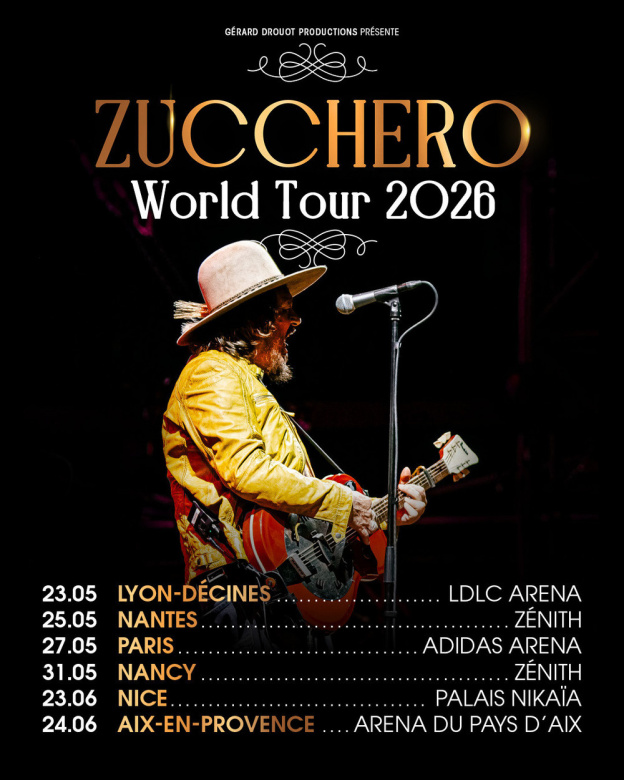 Zucchero en concert à l’Adidas Arena en mai 2026