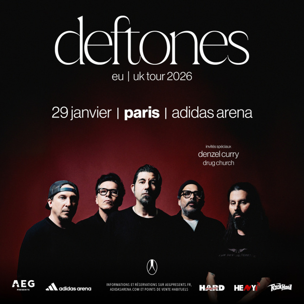 Deftones en concert à l'Adidas Arena à Paris en janvier 2026