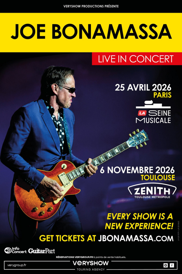 Joe Bonamassa en concert à la Seine musicale en avril 2026