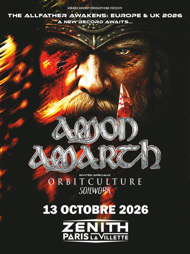 Amon Amarth en concert au Zénith de Paris en octobre 2026