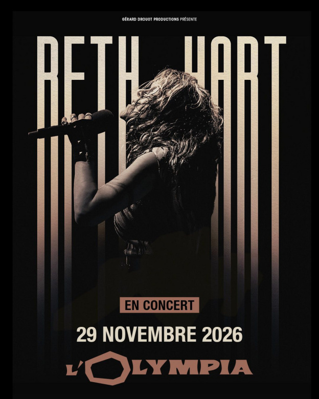 Beth Hart en concert à l'Olympia de Paris en novembre 2026