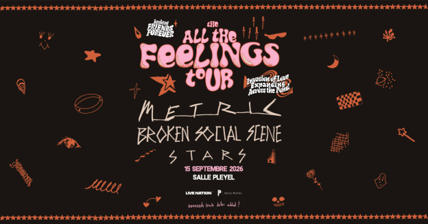 Metric, Broken Social Scene et Stars en concert à la Salle Pleyel à Paris en septembre 2025