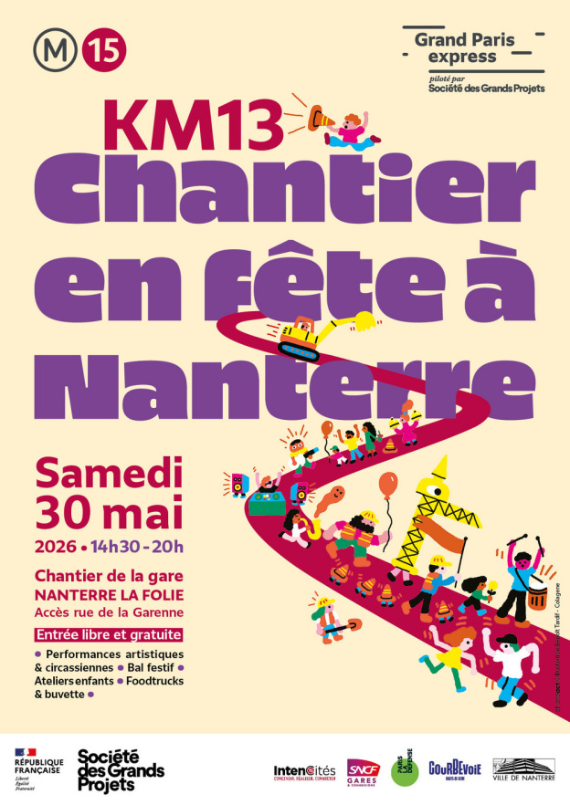KM 13 à Nanterre : une fête artistique sur le chantier de la future gare du Grand Paris Express