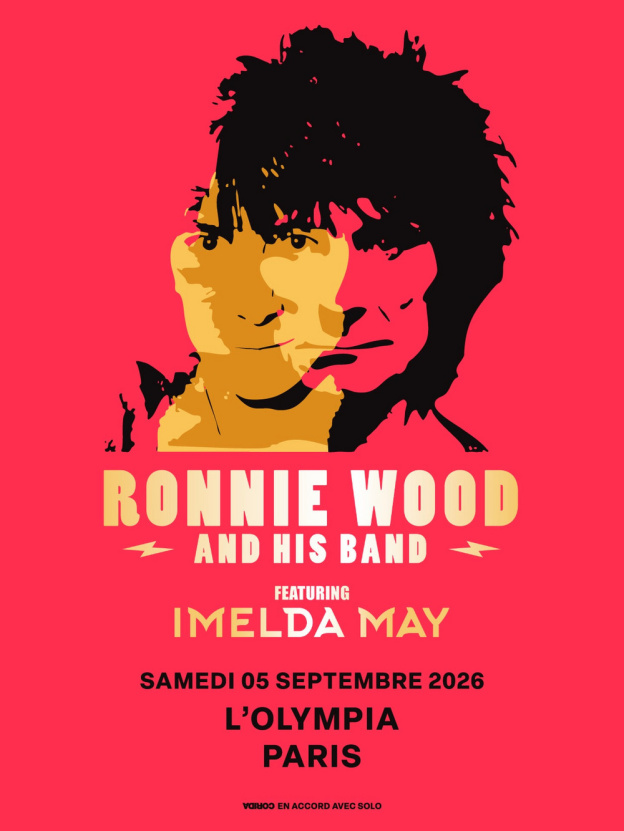 Ronnie Wood, le guitariste des Rolling Stones, en concert à Paris en septembre 2026 avec Imelda May