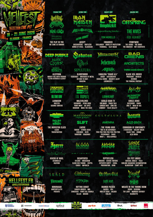 Hellfest 2026 : programmation complète et horaires des concerts