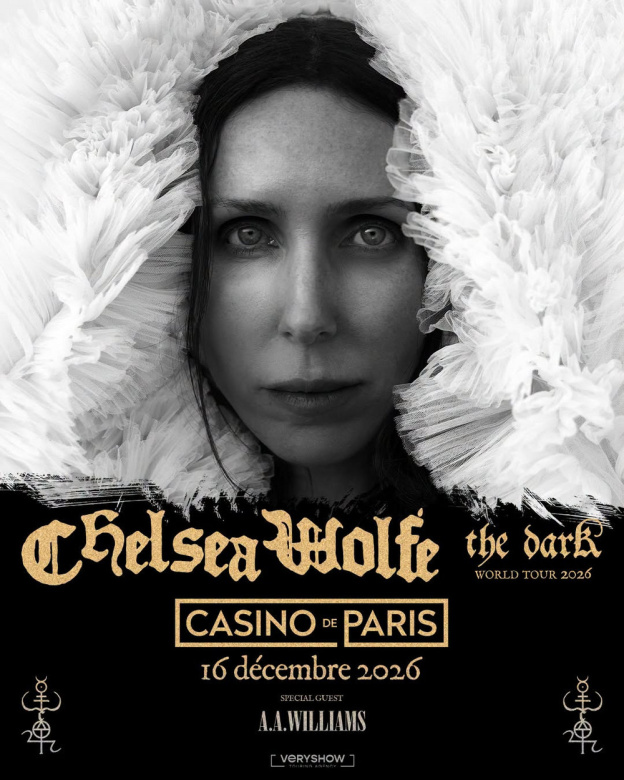 Chelsea Wolfe, l'artiste dark rock américaine, en concert au Casino de Paris en décembre 2026