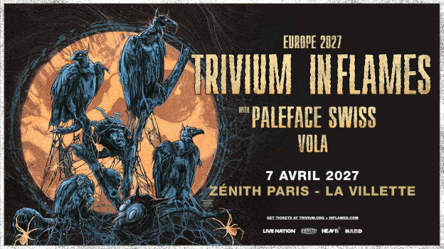 Trivium et In Flames en concert au Zénith de Paris en avril 2027