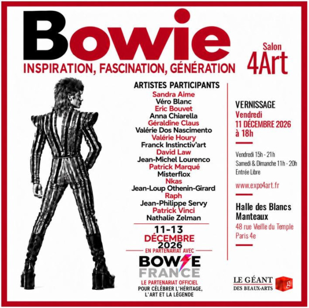 Bowie – Inspiration, Fascination, Génération: une exposition gratuite à la Halle des Blancs Manteaux