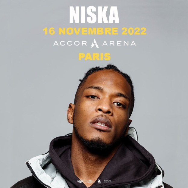 Niska en concert à l'Accor Arena de Paris en novembre 2022