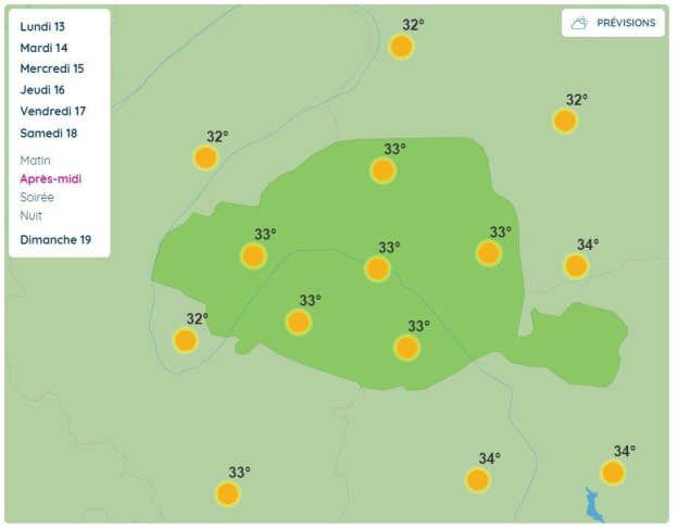 Météo : épisode de très forte chaleur prévu cette semaine, jusqu'à 35°attendu en Île-de-France