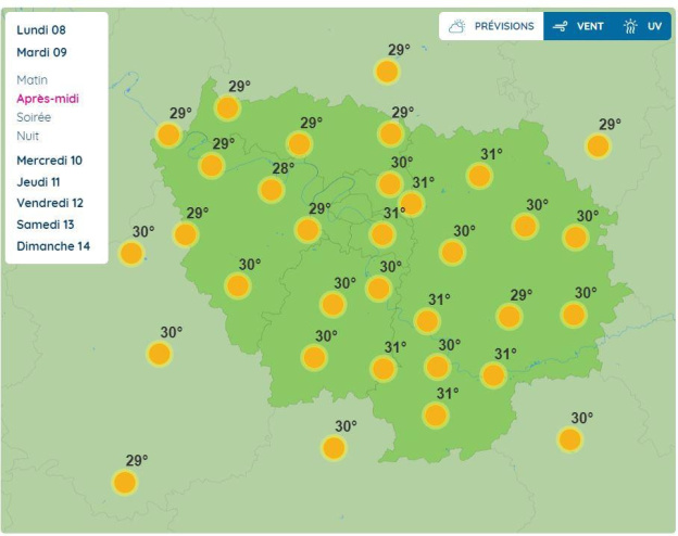 Météo à Paris et en Île-de-France : retour des fortes chaleurs cette semaine, plus de 35° attendus