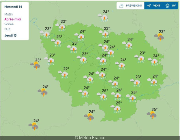 Weather: Paris and Île-de-France on yellow vigilance for thunderstorms this Wednesday