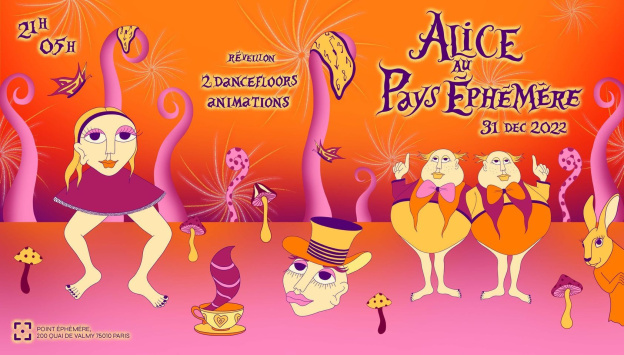 Réveillon du Nouvel An 2023 à Paris : une soirée Alice au Pays Ephémère 