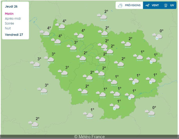 Météo à Paris et en Ile-de-France : risque de neige et verglas jeudi