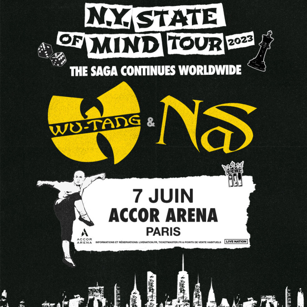 Wu-Tang Clan et Nas en concert à l'Accor Arena de Paris en juin 2023