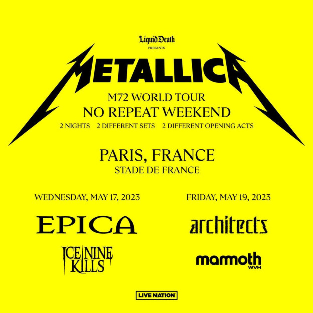 Metallica au Stade de France en 2023 : quelles sont les premières parties ?