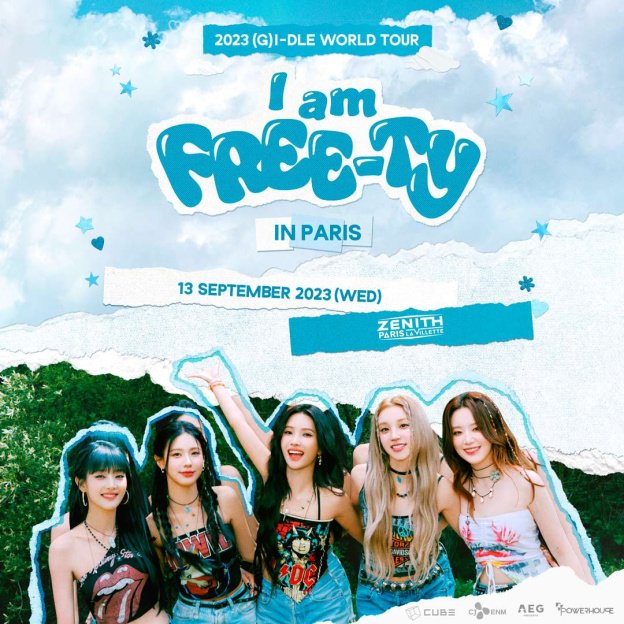 (G)I-DLE, le groupe de K-pop féminin, en concert au Zénith de Paris en septembre 2023
