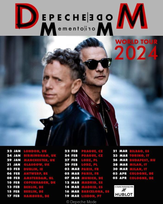 Depeche Mode en concert à l’Accor Arena de Paris en mars 2024
