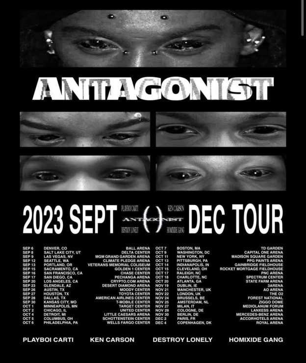 Playboi Carti en concert à l’Accor Arena de Paris en décembre 2023