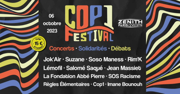 Festival Cop1 au Zénith de Paris en octobre 2023