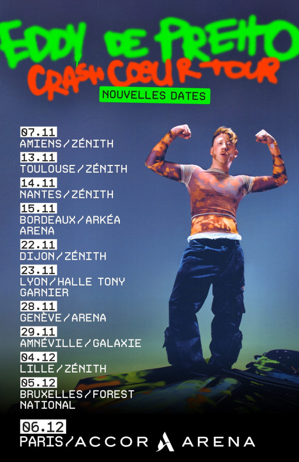 Eddy de Pretto en concert à l’Accor Arena de Paris en décembre 2024