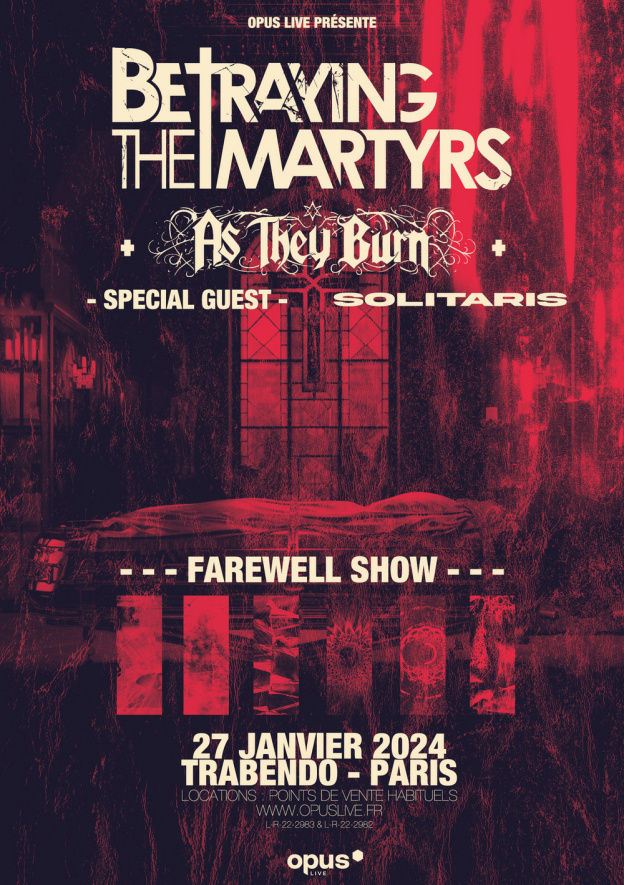 Betraying The Martyrs en concert d’adieu au Trabendo à Paris en janvier 2024